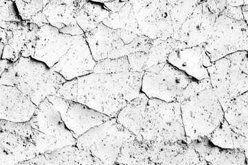 Obraz premium Black and white abstract grunge background with noticeable cracks and scuffs. Texture of cracked old paint