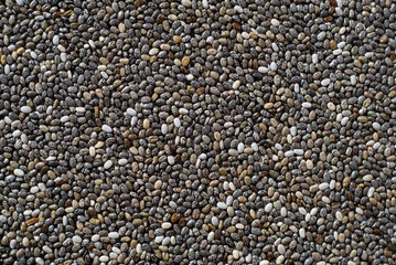 macro photography Chia seeds close-up, texture