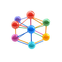 Obraz premium Colorful Molecular Structure