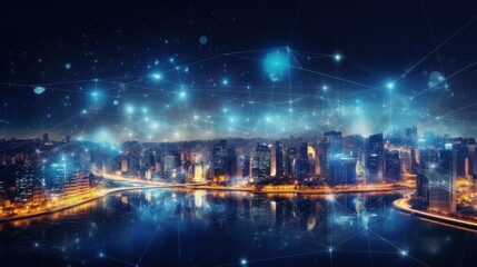 5G, 6G, Big data wireless network, high speed internet, cloud computing or connect diagram technology, Data storage, service, synchronize, online, financial, Connectivity global, smart city, Gen AI