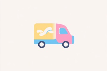 Pink and Blue Truck with Spoon