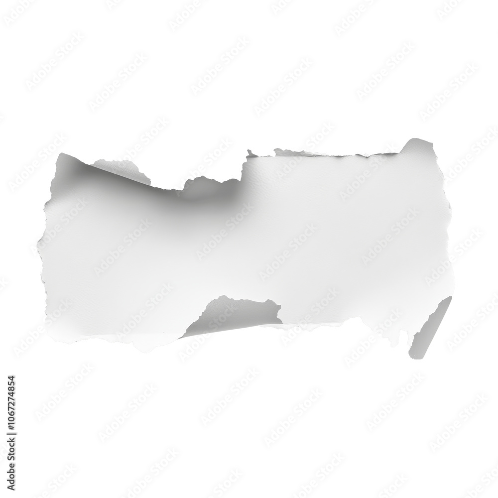 Canvas Prints torn white paper with a subtle gray shadow effect