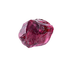 Red Gemstone Isolated on Transparent Background