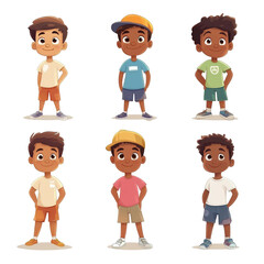 Naklejka premium Cute Cartoon Boys