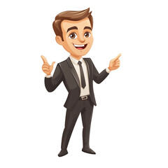 Fototapeta premium Smiling Businessman Pointing