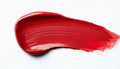 red makeup smear isolate on White background