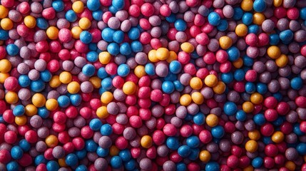 Vibrant Plastic Pellet Collection, an array of multicolored plastic pellets showcases a spectrum of hues and textures, perfect for creative projects.