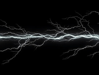 Thunder and lightning over the sky illustration
