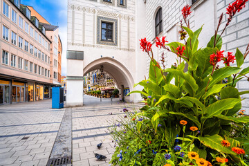 City of Munich Marienplatz square scenic architecture street view