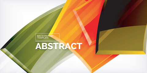 Obraz premium Vector abstract color geometric shapes. Illustration For Wallpaper, Banner, Background, Card, Book Illustration, landing page