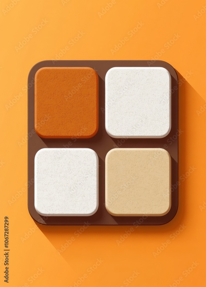 Poster modern square game icon with colorful abstract design