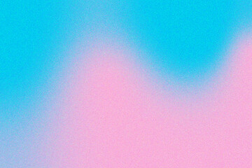Wavy gradient abstract background with bright blue pink colors and grainy texture