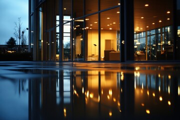 night view of the office