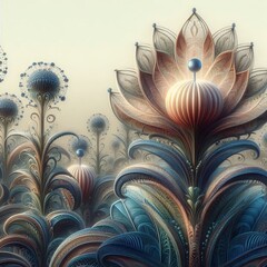 Alien Flora expressing feelings of calm and serenity Intricate