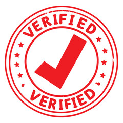 High-Quality Verified Stamp in Red
