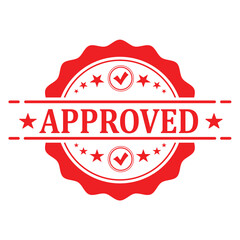 Obraz premium Bold Red Approved Stamp Template