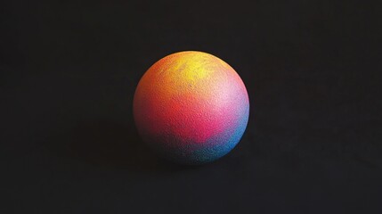 Rainbow Egg on Black Surface