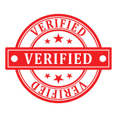 Verified Stamp Red Vector Design