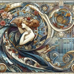 Art Nouveau Illustrations inspired by art nouveau architecture a