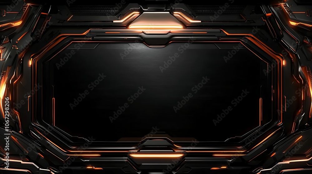 Aufkleber sleek digital circuit border with patterns