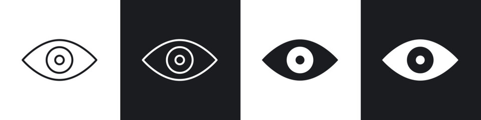 Visible icon in thin outlined.