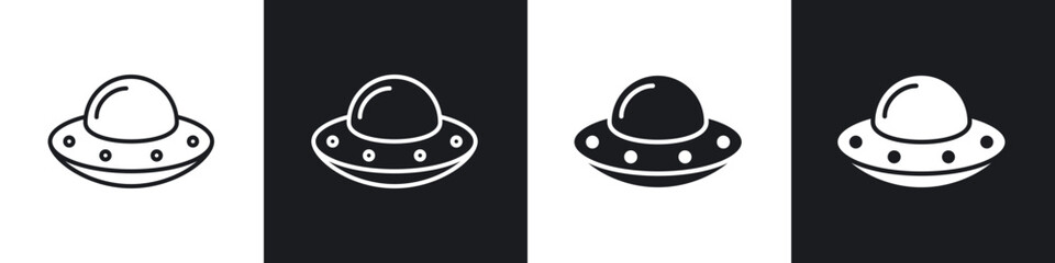 UFO icon in thin outlined.