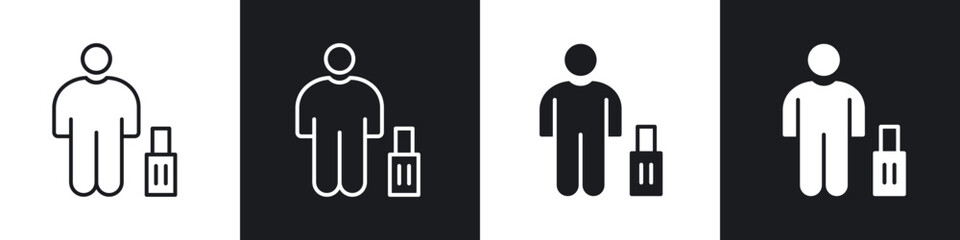 Guest icon in thin outlined.