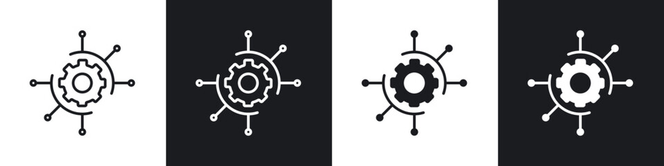 Function icon in thin outlined.