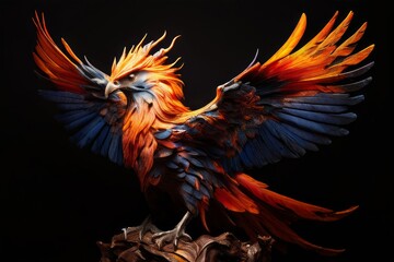 Obraz premium a mythical bird that rises from its ashes symbolizing rebirth sh
