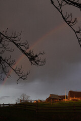 rainbow in the sky Carpathian Mountains