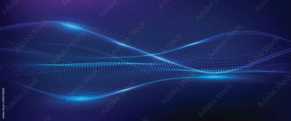 Poster futuristic technology abstract background. abstract futuristic curve digital line design.modern futu