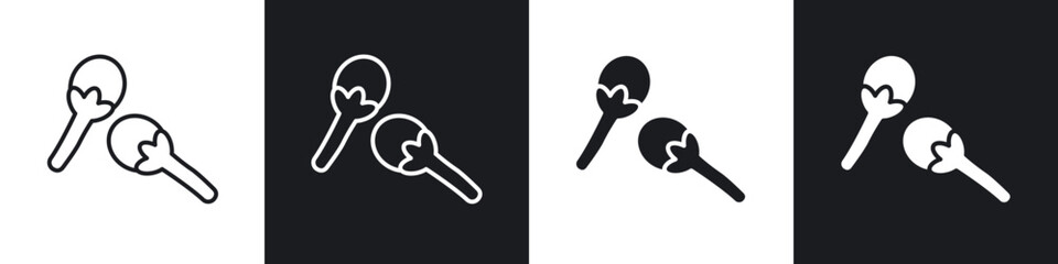 Cloves icon in thin outlined.