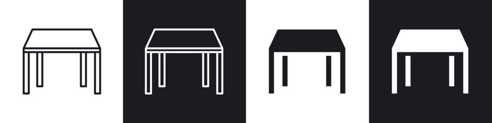 Table icon in thin outlined.