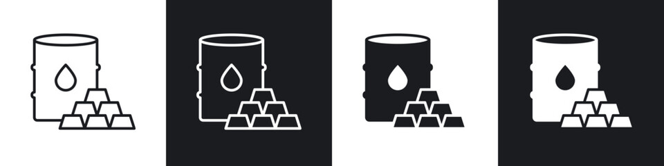 Commodity icon in thin outlined.