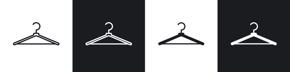 Hanger icon in thin outlined.