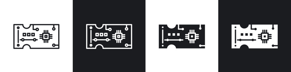 PCB icon in thin outlined.