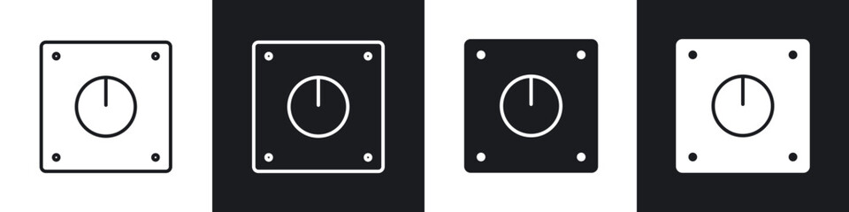 Dimmer icon in thin outlined.