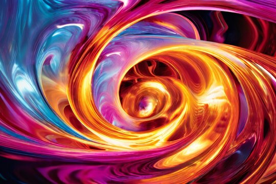 a swirling vortex of abstract energy lines and shapes each infus