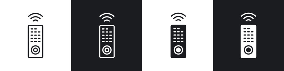 Remote icon in thin outlined.
