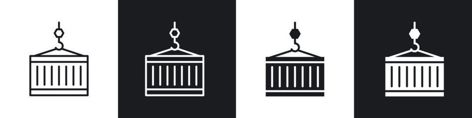 Container icon in thin outlined.