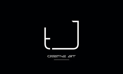 JT, TJ, J, T abstract letters logo monogram
