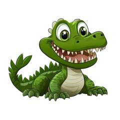 Fototapeta premium Cute Cartoon Alligator Illustration