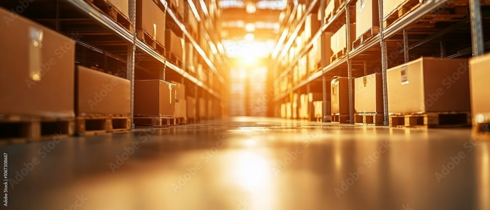 Poster barcode-based replenishment in a vast racking system, streamlined warehouse logistics, efficient rou