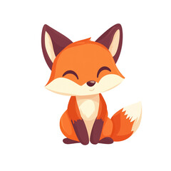 Obraz premium Cute Cartoon Fox