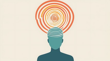 Minimalist Vector Illustration of Life and Mind
