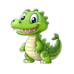 Fototapeta premium Cute Alligator Cartoon Illustration