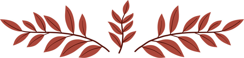 Floral divider freehand drawing