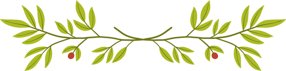 Floral divider freehand drawing