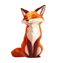 Cute Cartoon Fox Illustration