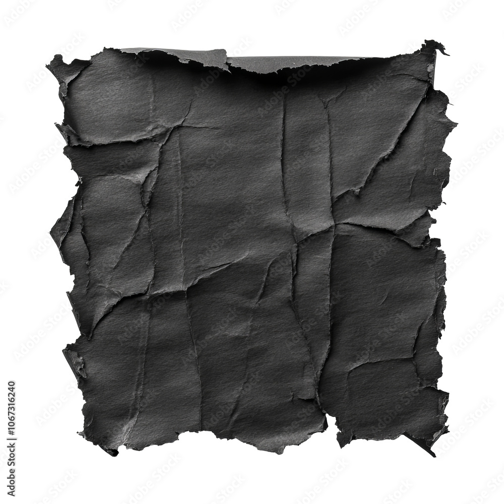 Canvas Prints torn black paper sheet with texture and detail